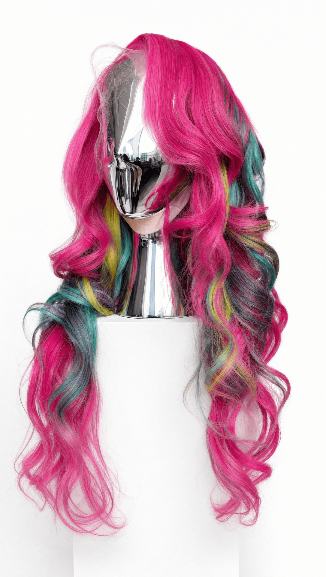 super girl: hot pink peekaboo 13x6 hd-lace frontal wig