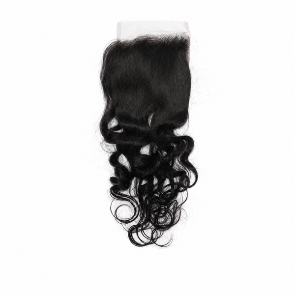 natural raw lush loose wave 5x5 hd closure -  1B