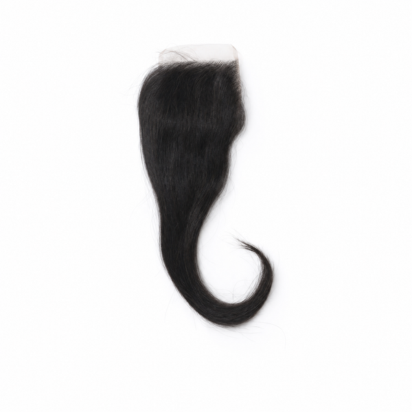 natural straight raw 5x5 hd closure -  1B